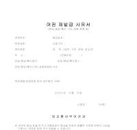 여권 재발급 사유서 여권 재발급 사유서